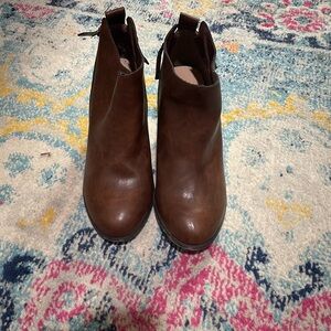 Torrid Brown Chelsea Ankle Boots with Chunky Heel